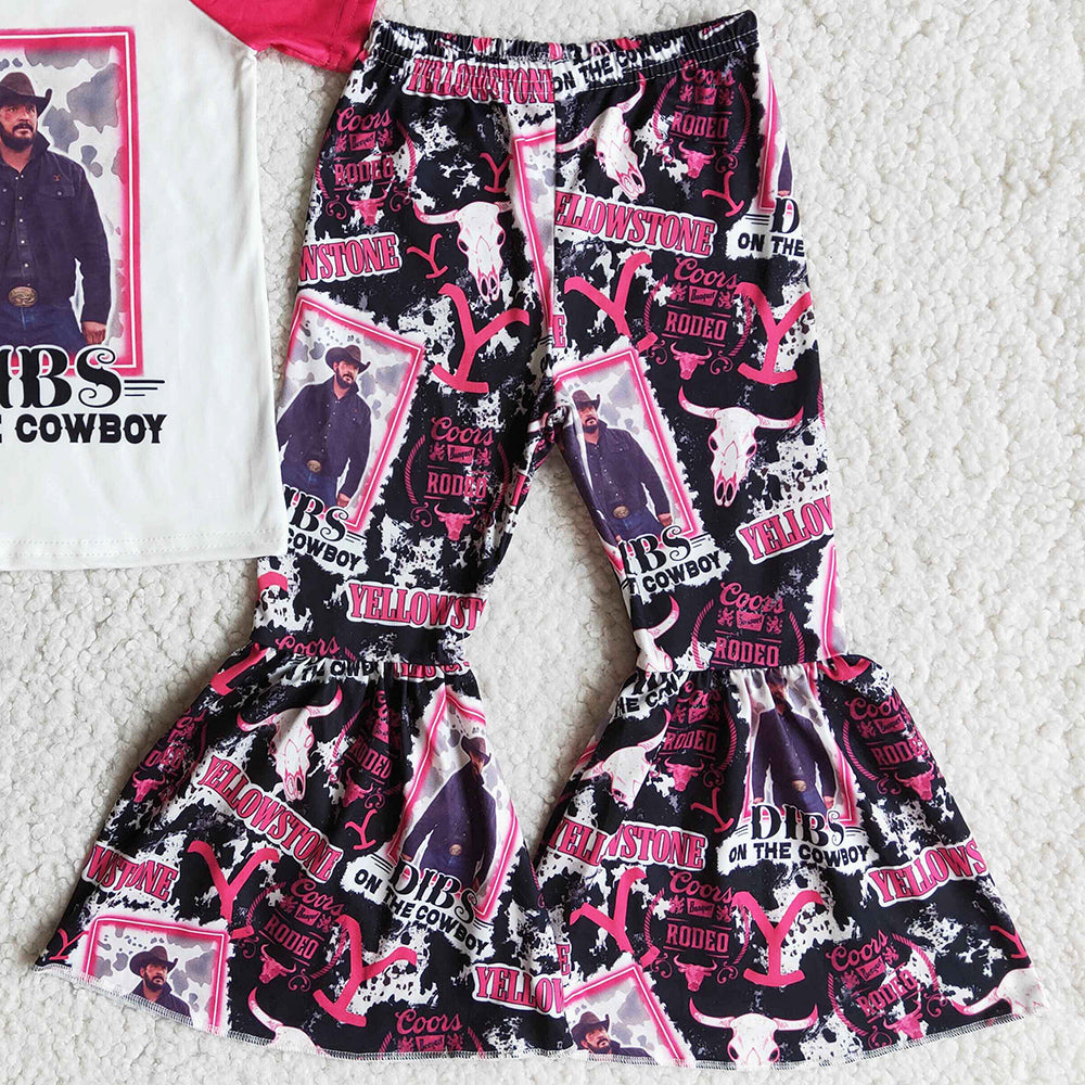 Baby Girls Clothes Short Sleeve Bell Bottom Pant Set E13-15 4.1