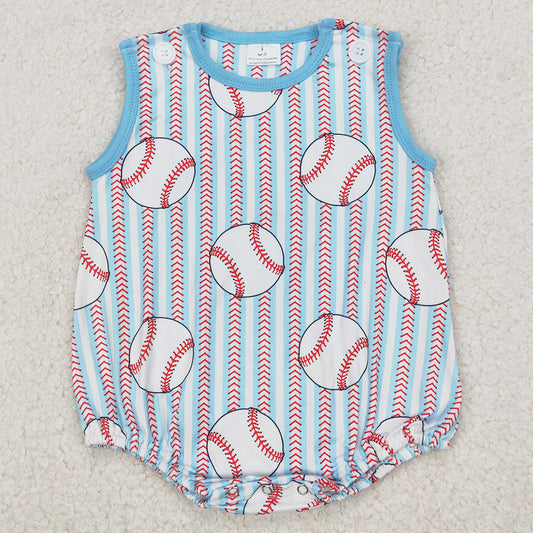 Baby Infant Boys Rompers Baseball Stripes Sleeveless Rompers SR2743 4.2