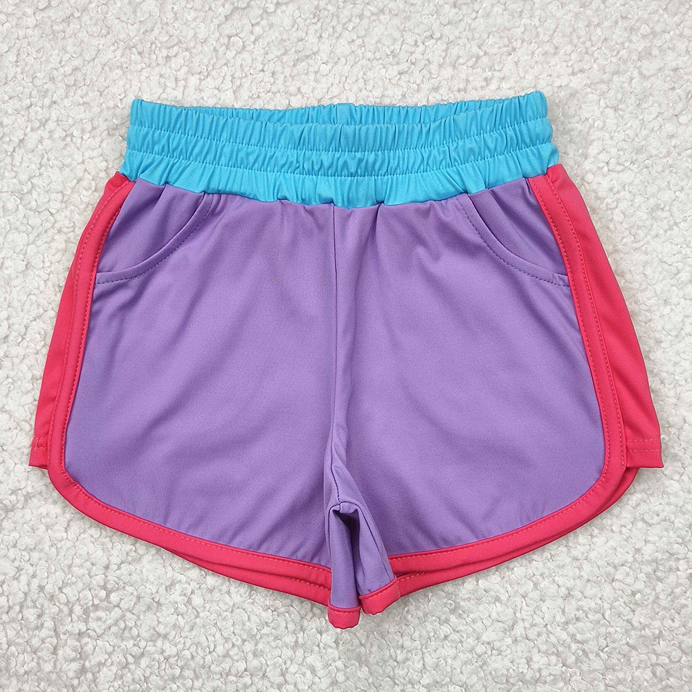 Sibling Baby Girls Sports Shorts Colorful Belt Yoga Shorts Bottoms 5.28
