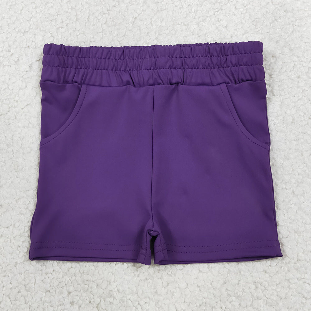 Baby Girls Shorts Purple Yoga Active Pockets Short Bottoms SS0958