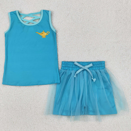 Baby Girls Clothes Princess Shirt Skorts Skirt Clothes Sets GSD2076