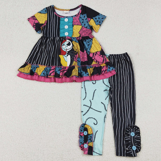 Baby Girls Clothes Cartoon Ghost Tunic Stripes Leggings Halloween Sets GSPO2056 9.9