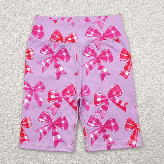 Baby Girls Shorts Pink Plaid Bows Yoga Biking Shorts Bottoms SS0540 4.22