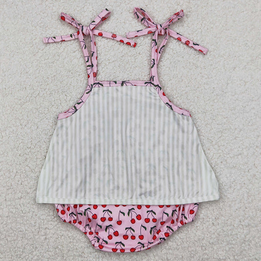 Baby Infant Girls Rompers Cute Cherry Straps Rompers SR2279 4.2