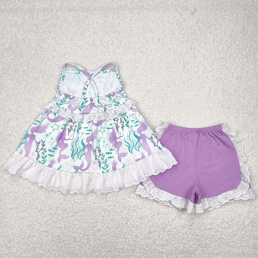 Baby Girls Clothes Lace Ruffle Tunic Shorts Clothes Sets GSSO1675 4.10