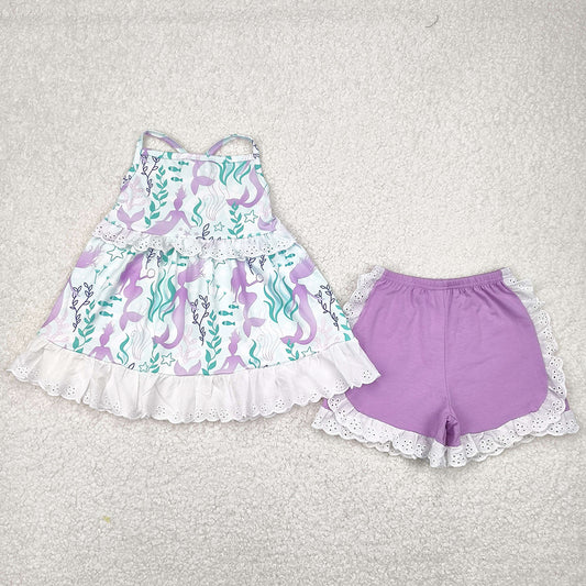 Baby Girls Clothes Lace Ruffle Tunic Shorts Clothes Sets GSSO1675 4.10
