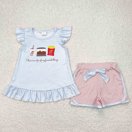 Baby Girls Clothes Favorite Thing Tunic Bow Shorts Clothes Sets GSSO2274 4.10