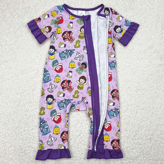 Baby Infant Girls Rompers Cartoon Princess Zip Rompers SR2870 4.9