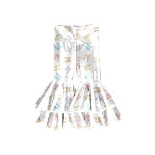 Preorder(moq 5) Baby Girls Colorful Bows Ruffle Bell Bottom Pants 11.14