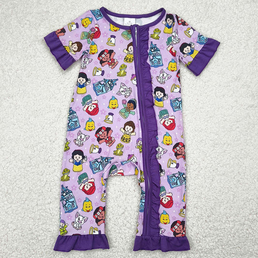 Baby Infant Girls Rompers Cartoon Princess Zip Rompers SR2870 4.9