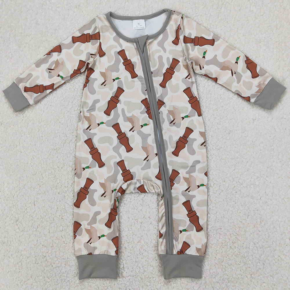 Baby Infant Boys Rompers Camo Duck Call Zip Rompers LR2063 3.27