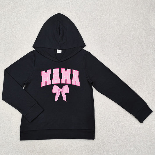 Adult Women Mama Bow Hooded Tops GT0901
