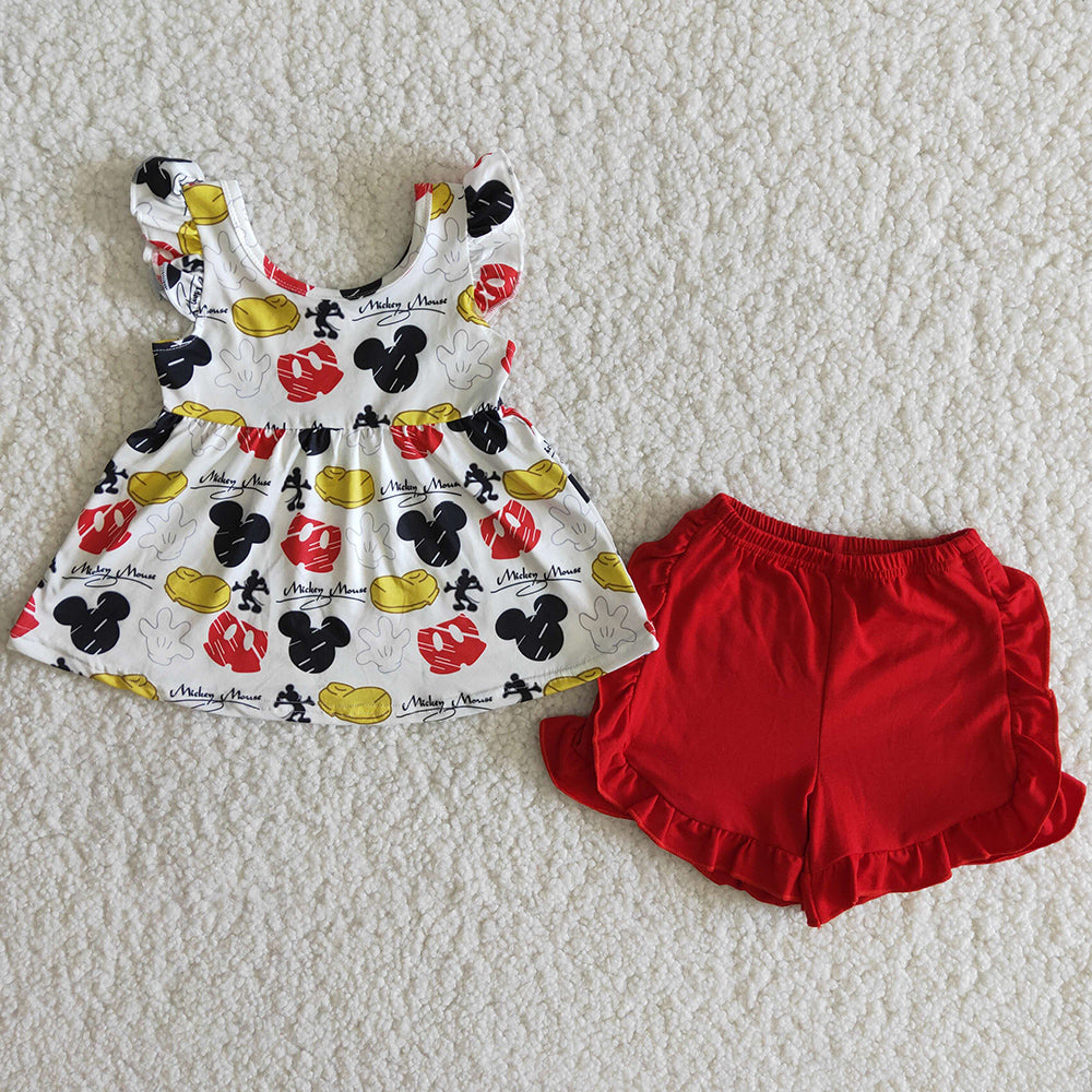Baby Girl Clothes Sleeveless Top Ruffle Shorts Summer Girls Set B15-16 4.1