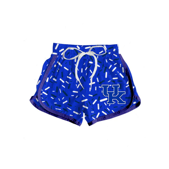 Preorder MOQ 5 U K blue ice cream sprinkle girls team shorts 8.20