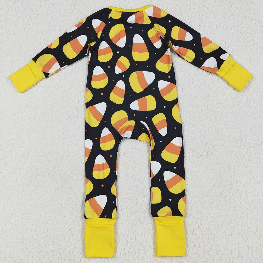 Baby Boys Rompers Halloween Candy Plaid Zipper Footie Rompers LR2198 6.9