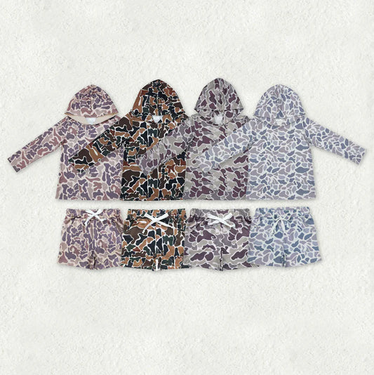 Sibling Baby Boys Camo Hoodies Top Pockets Shorts Southern Clothes Sets 11.3