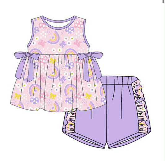 Preorder Moq 5 Baby Girls Clothes Purple Kids Children Outfits