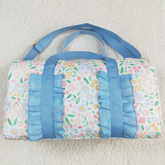 Kids Children Adult Bags Blue Ruffle Colorful Leopard Print Gym Duffle Bags BA0292 4.21