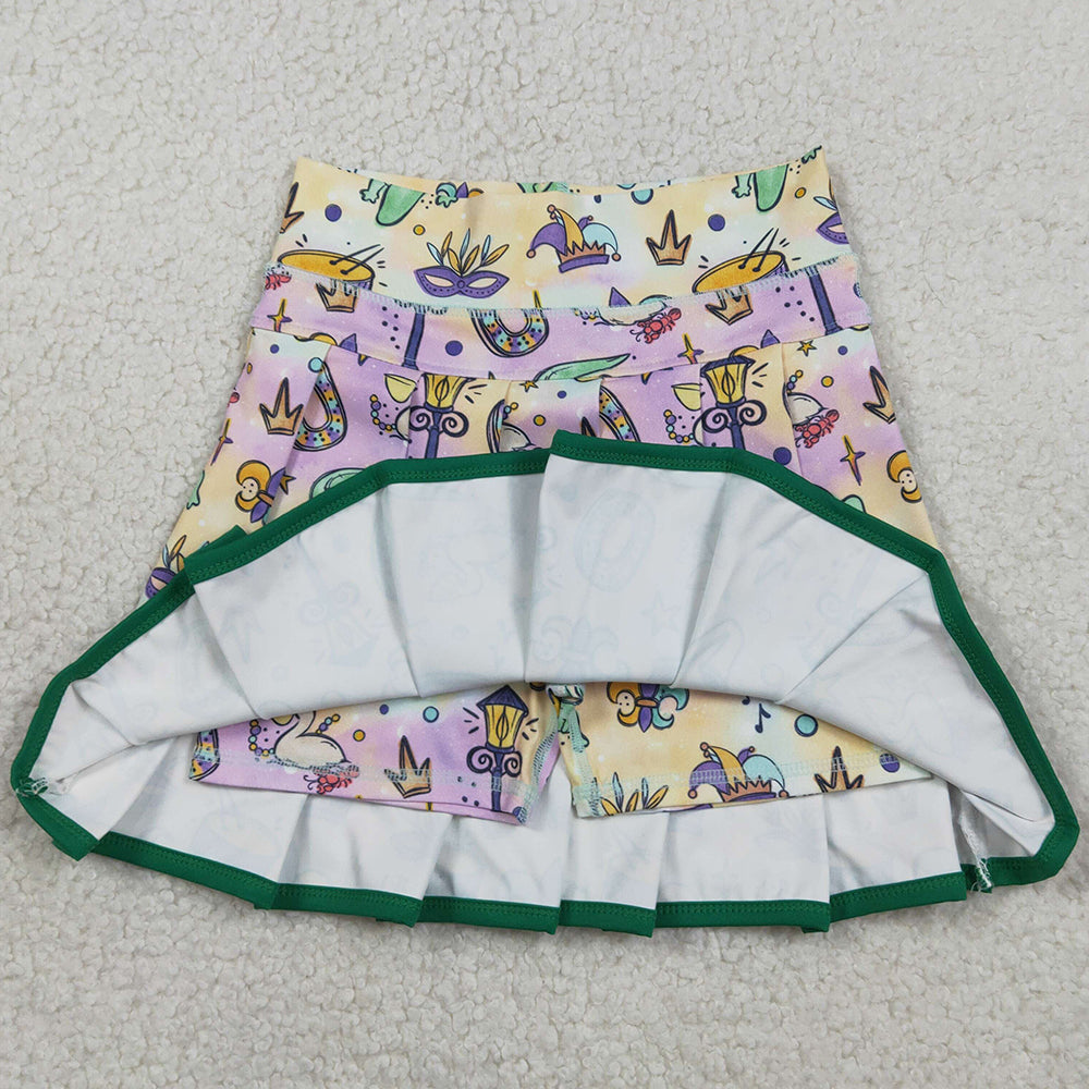 Baby Girls Skirts Mardigras Anchors Crocodiles Yoga Active Skirt Shorts Bottom GLK0163