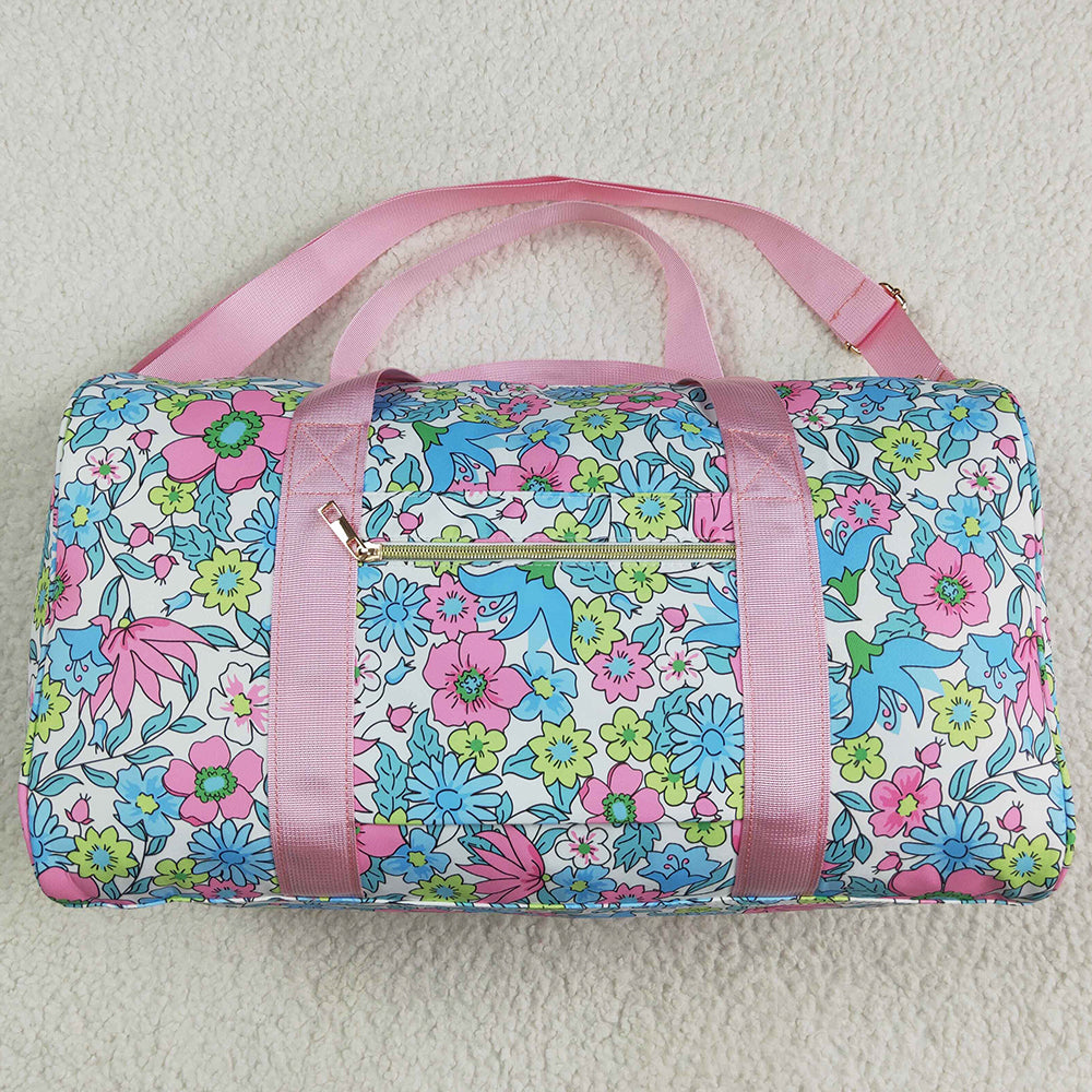 Pink Baby Girls Adult Bags Ruffle Floral Print Gym Duffle Bags BA0291 7.7