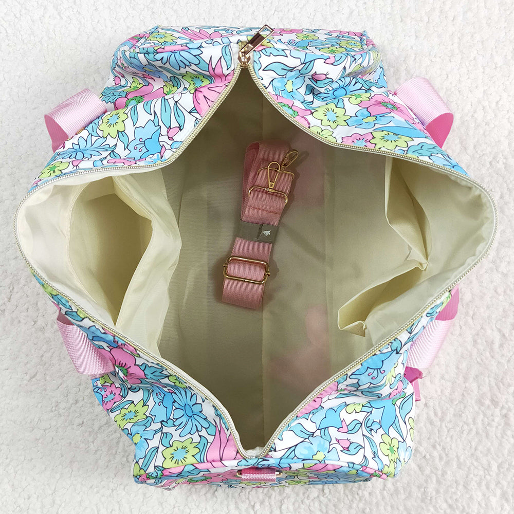 Pink Baby Girls Adult Bags Ruffle Floral Print Gym Duffle Bags BA0291 7.7