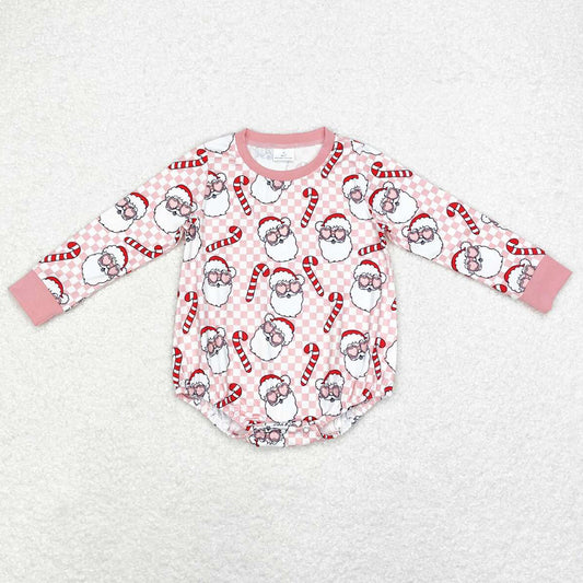 Baby Infant Girls Rompers Christmas Santa Claus Candy Cane Rompers LR1511