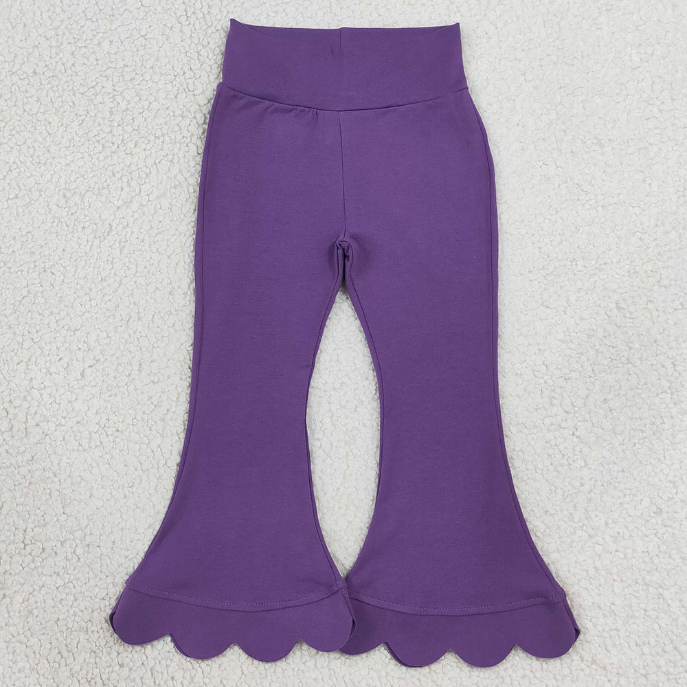Baby Girls Pants Purple Scallop Flare Pants Bottom P1084