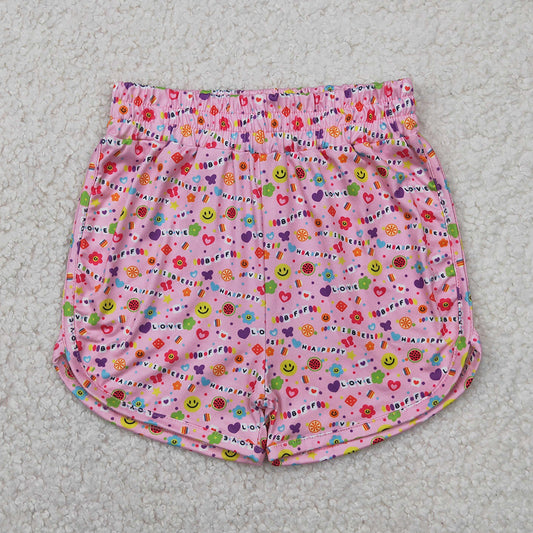 Baby Girls Shorts Pink Floral Hearts Shorts Bottoms SS0484 4.2