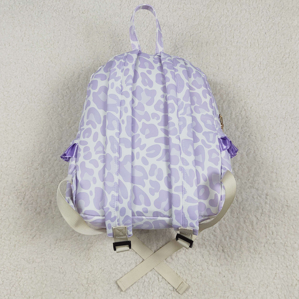 Baby Kids Girls Backpacks Lavender Leopard Backpack Zip Back Bags BA0239 4.29