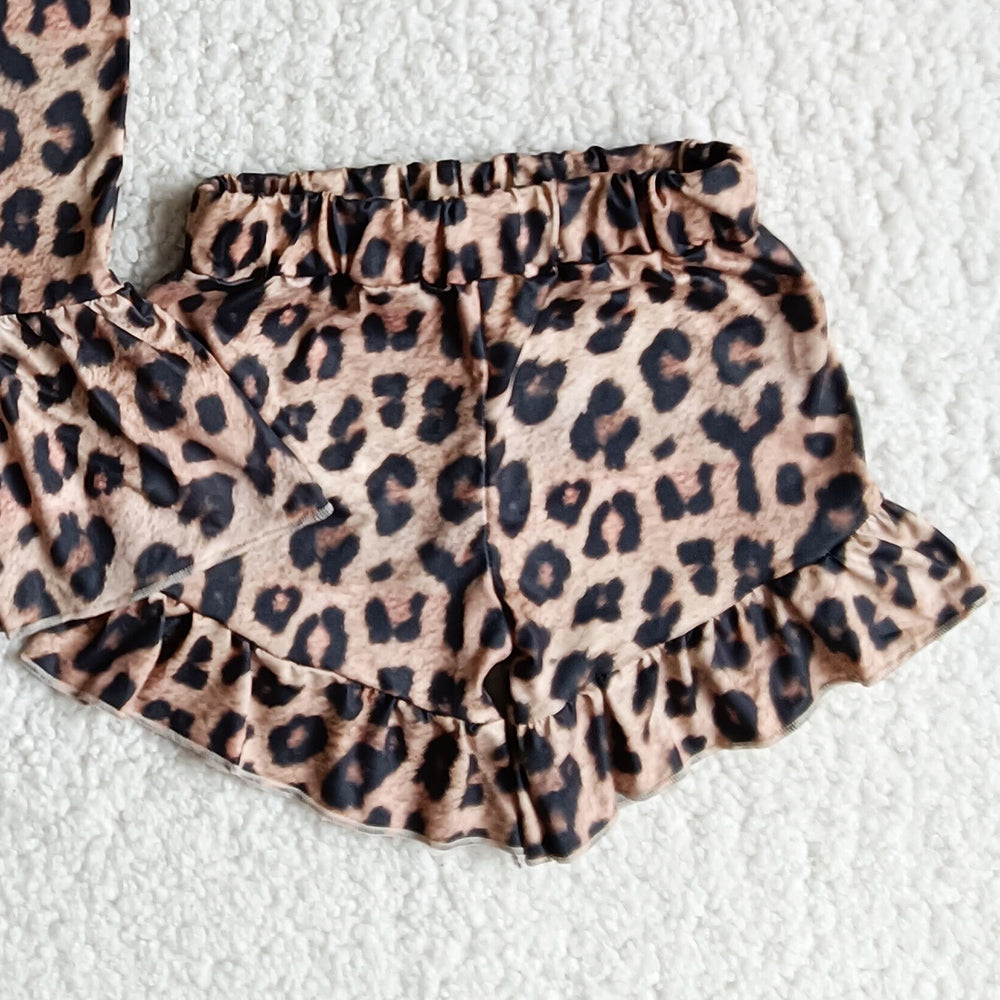 New Fashion Baby Girl Clothes Leopard Boutique Toddler Girls Clothes Set A10-12