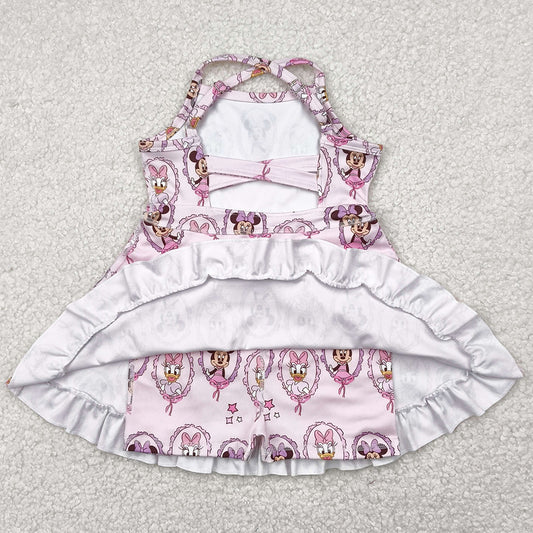 Baby Girls Dress Strap Cartoon Yoga Active Knee Length Dresses GSD2343 4.22