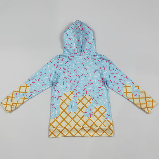 Baby Boys Clothes Blue Sprinkles Drips Long Sleeves Hoodies Tops BT1270 7.7