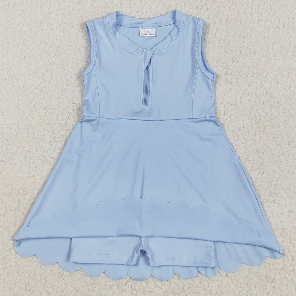 Baby Girls Dress Blue Yoga Zip Active Wear Skort Knee Length Dresses GSD2088 4.29