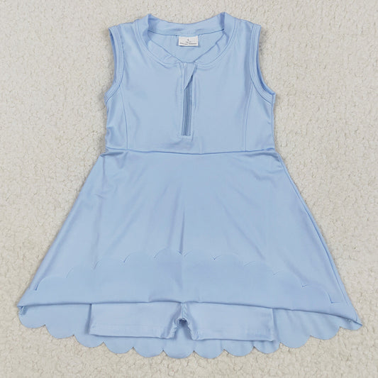 Baby Girls Dress Blue Yoga Zip Active Wear Skort Knee Length Dresses GSD2088 4.29