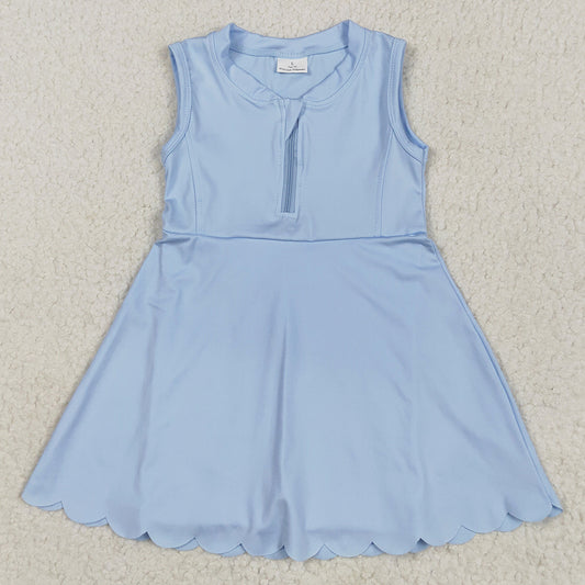 Baby Girls Dress Blue Yoga Zip Active Wear Skort Knee Length Dresses GSD2088 4.29