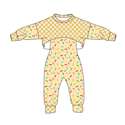 Preorder (moq 5)Baby Girls Long Sleeves Drip Shirt Top Jumpsuit 2 Piece Team Clothes Sets 8.5
