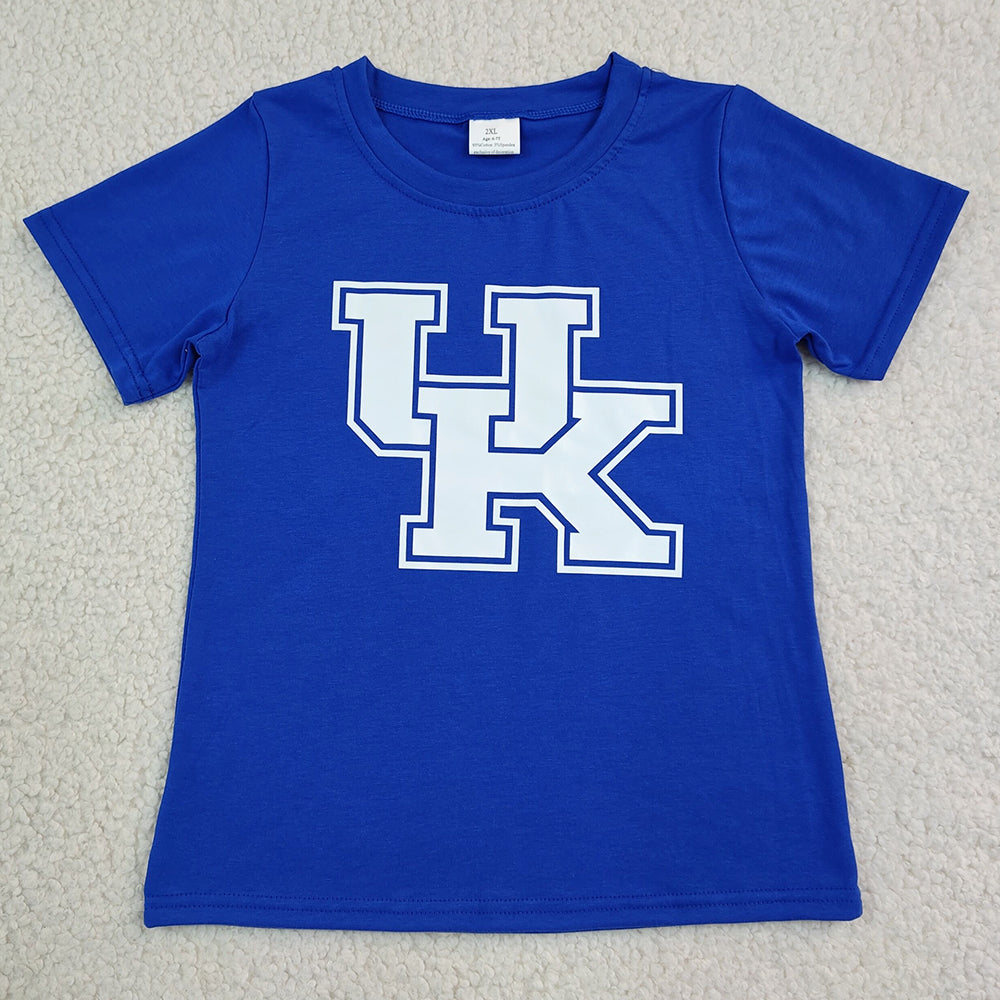 Baby Boys Clothes Blue Short Sleeve Vinyl Kentucky Team T-shirts Top BT1882