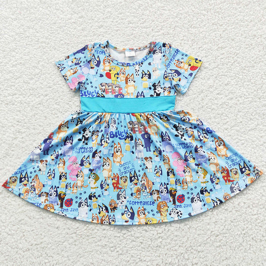 Boutique Baby Girl Dress Cartoon Cute Girls Dresses B7-4