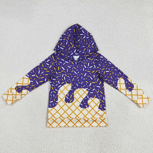 Baby Boys Clothes Tops Purple Sprinkles Drips Hoodies Tops BT1276 7.19