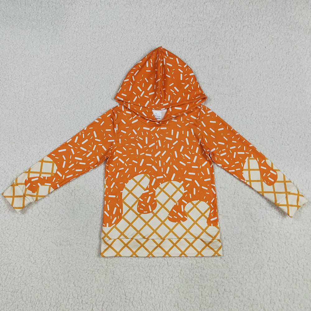 Baby Boys Clothes Tops Orange Sprinkles Drips Hoodies Tops BT1274 7.19