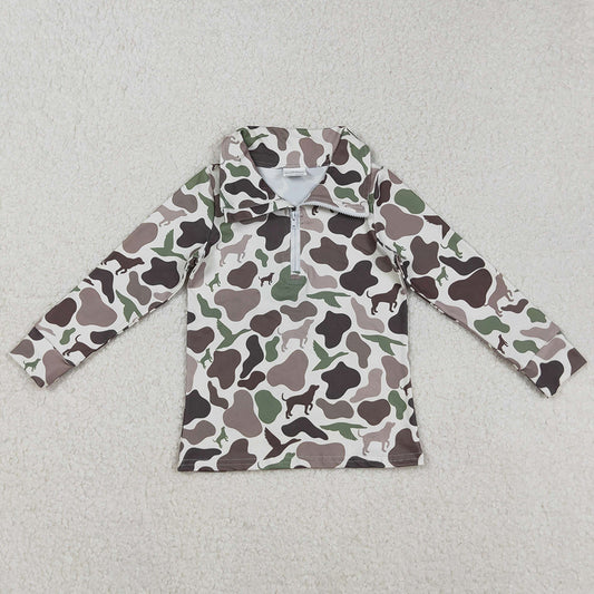 Baby Boys Clothes Southern Dogs Ducks Camo Half Zip Pullovers Tops BT0955 9.1