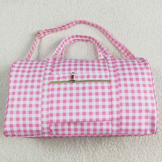 Pink Girls Bags Checkered Print Gym Ruffle Bags BA0302 5.1