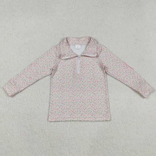 Baby Girls Clothes Tops Long Sleeves Pink Floral Zipper Top GT1145 9.1
