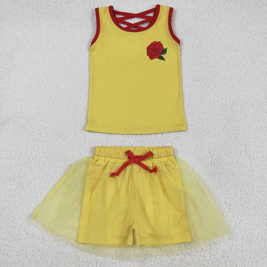 Baby Girls Clothes Rose Flowers Princess Shirt Skirt Clothes Sets GSD2070 5.8