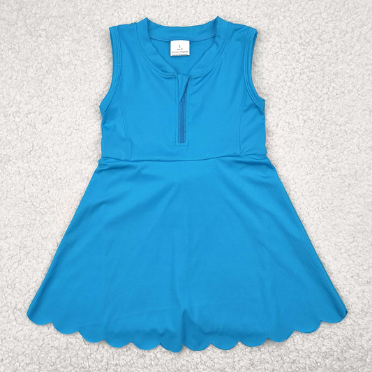 Baby Girls Dress Blue Yoga Zip Active Wear Skort Knee Length Dresses GSD2090 4.29