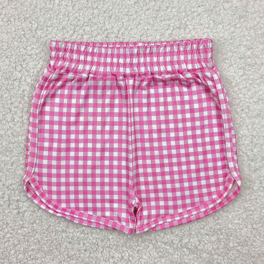Baby Girls Shorts Pink Plaid Sport Shorts Bottoms SS0472 4.9