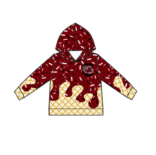 Preorder(moq 5) C Maroon ice cream sprinkle toddler kids team hoodie 8.19