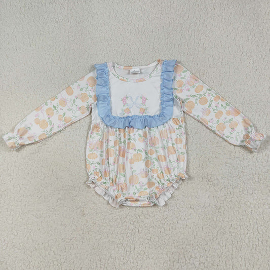 Baby Girls Rompers Halloween Long Sleeve Pumpkins Bows Ruffle Rompers LR2256 7.9