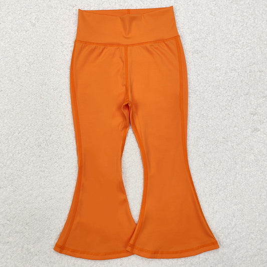 Baby Girls Pants Orange Yoga Active Wear Bell Bottom Pants P0684