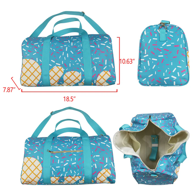 Boutique Kids Bags Blue Ice Cream Drip Zipper Gym Bags BA0304 5.23